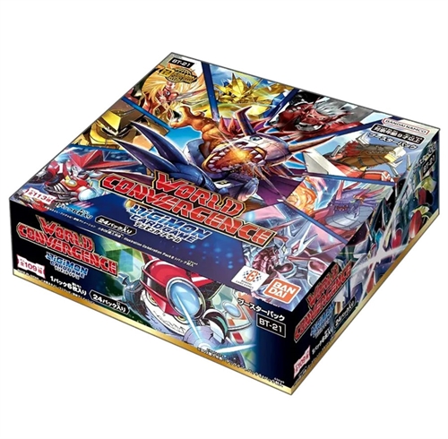 World Convergence BT21 Booster Display (24 Booster Pakker) - Digimon Card Game